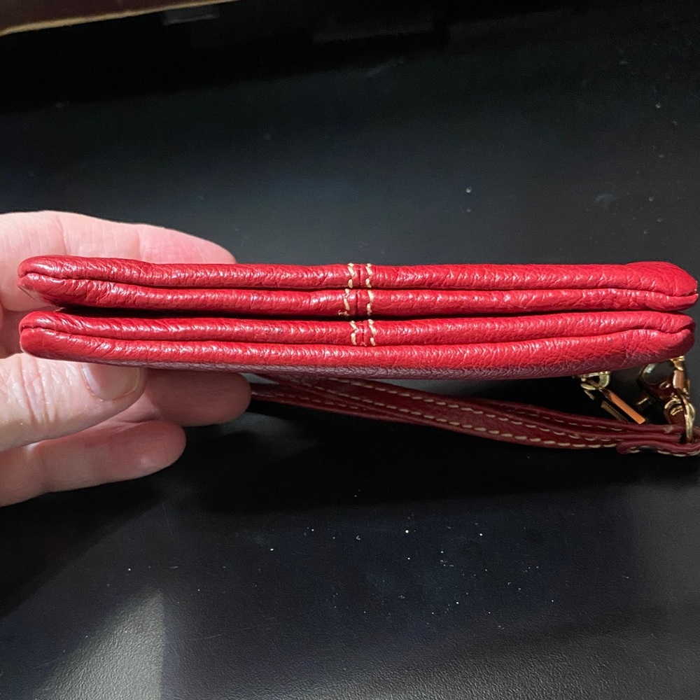Vintage Celsius Red Leather Wristlet - Picture 6 of 14